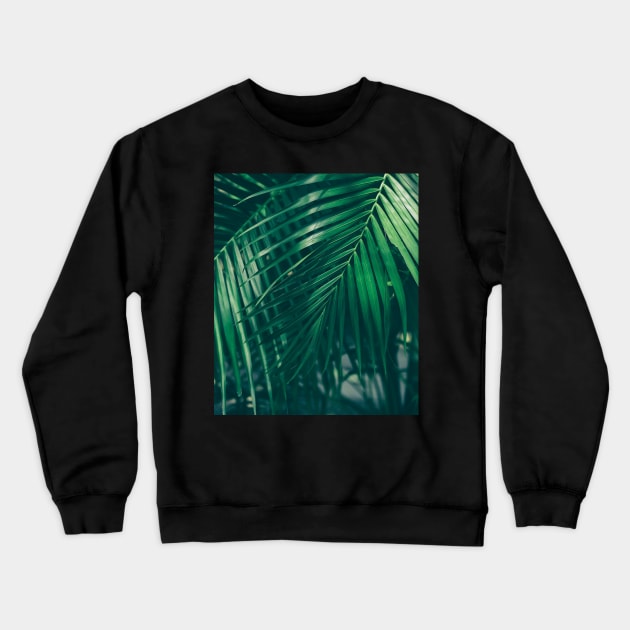 Jungle Palm leaves Crewneck Sweatshirt by StylishPrinting